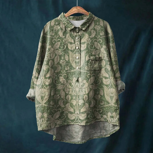 Relaxed Fit Women's Casual Button Down Shirt - OutfitLondon