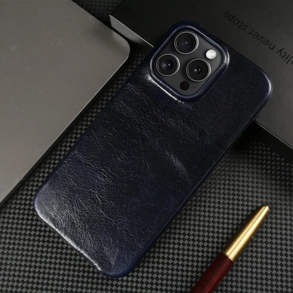 Luxury Real Leather iPhone Case