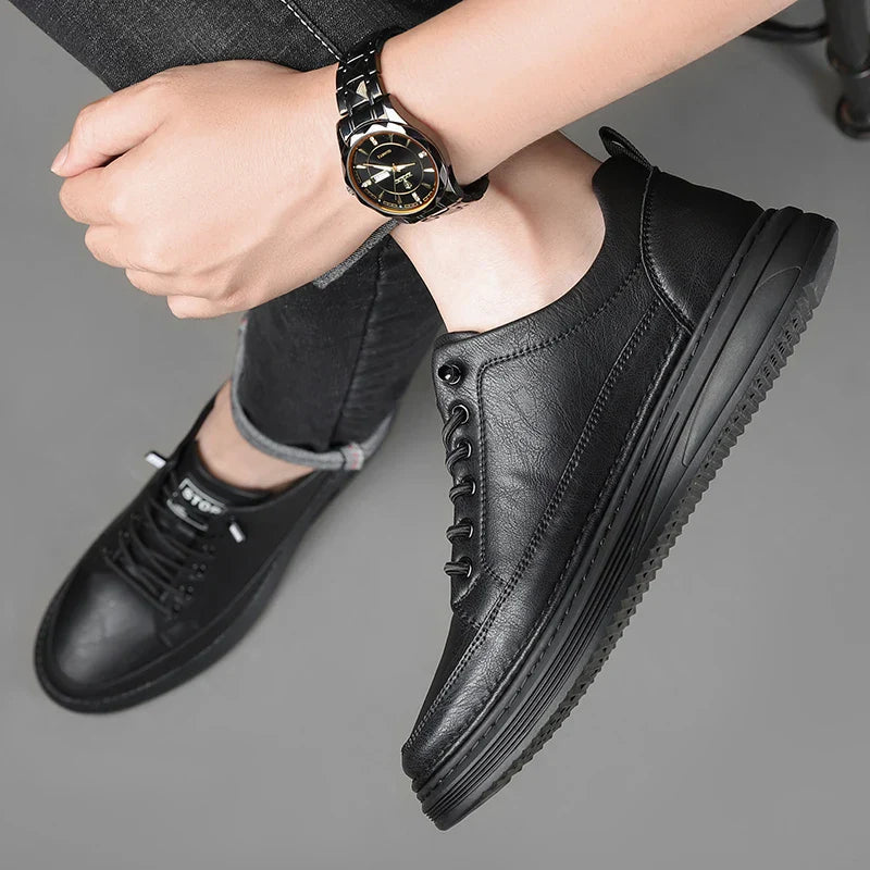 Brown Leather Sneakers