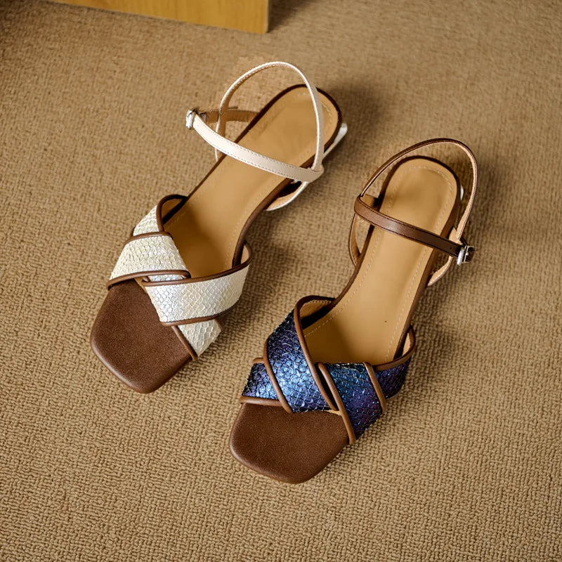 Luxury Brown Leather Flip Flops