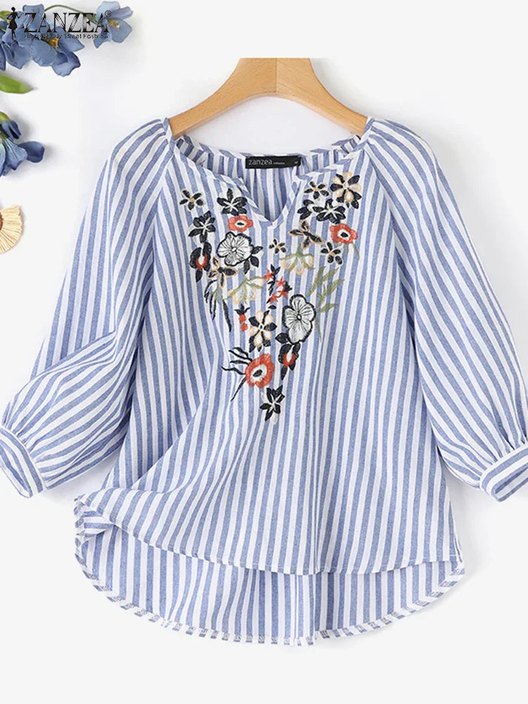 Pretty Flower Pattern Ladies Top
