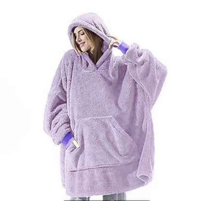 Cozy Fleece Hoodie Blanket for Men and Women