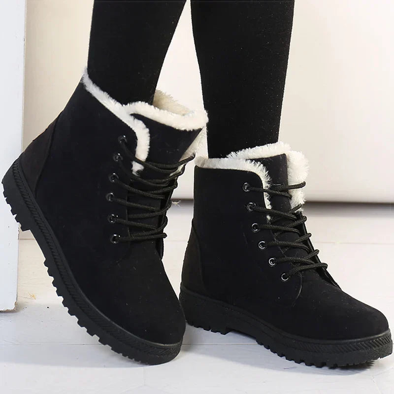 Cozy Women's Snow Boots with Laces