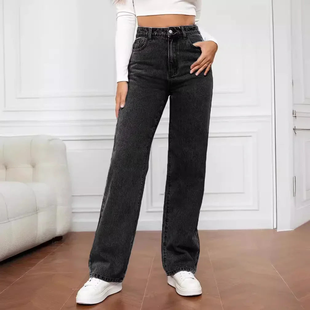 Timeless High Waisted Straight Leg Women's Jeans