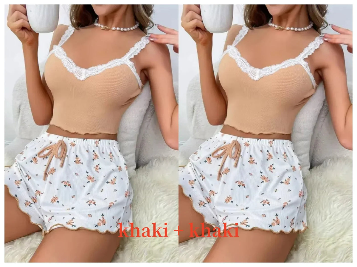 Women's Comfortable Floral Nightwear Pajamas