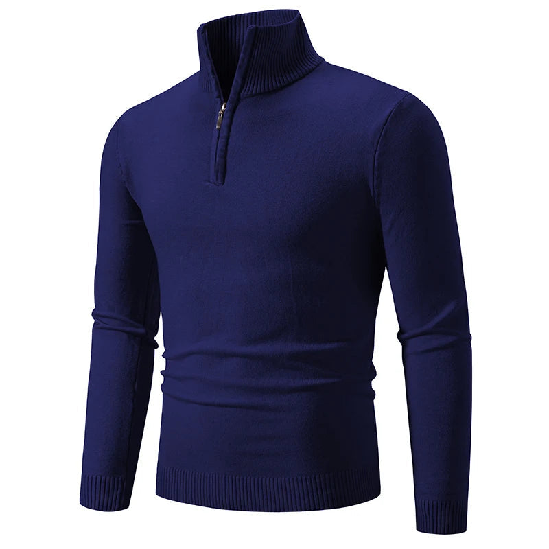 Warm Mens Quarter Zip Fleece Sweater