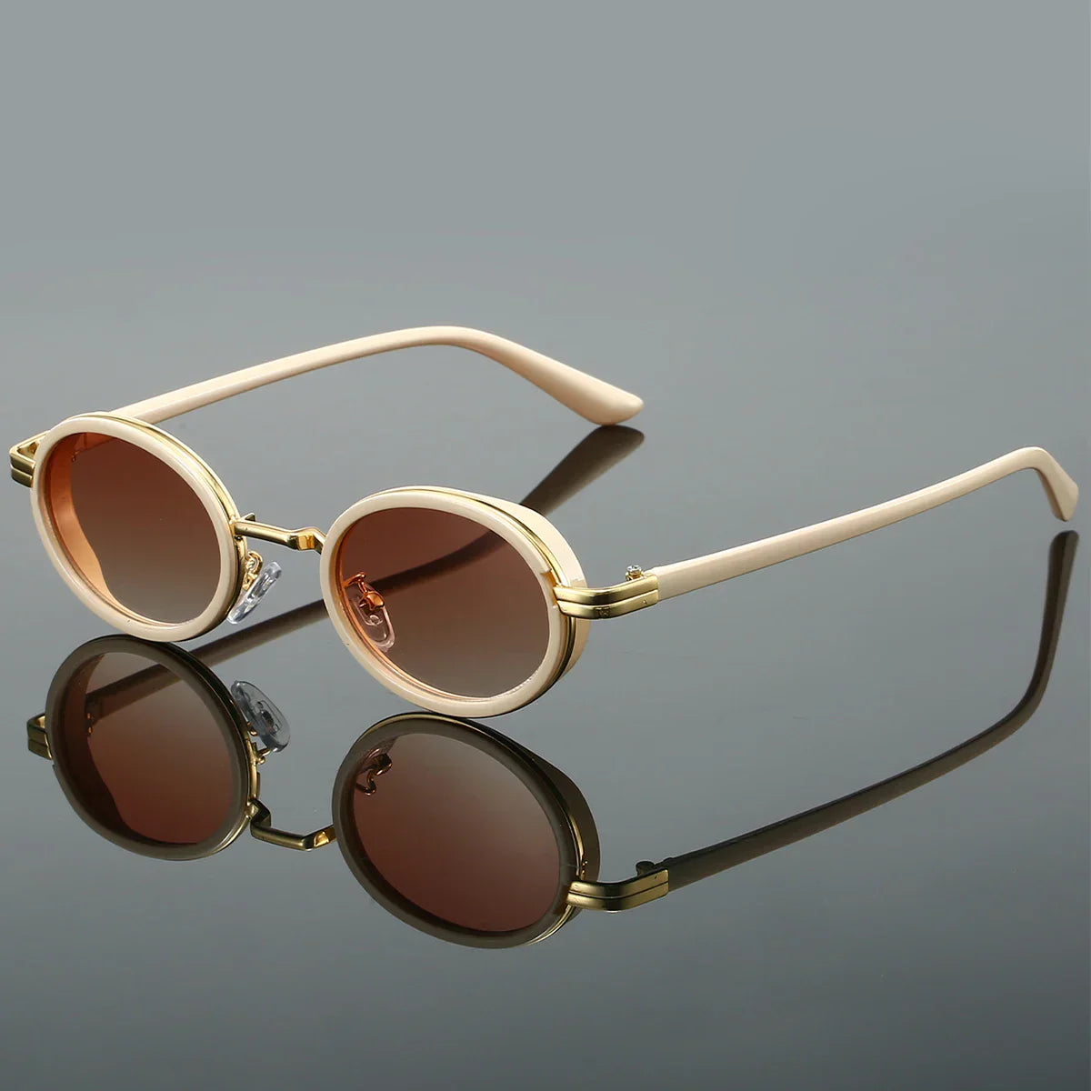 Classic Oval Shades Gold Accent Lenses