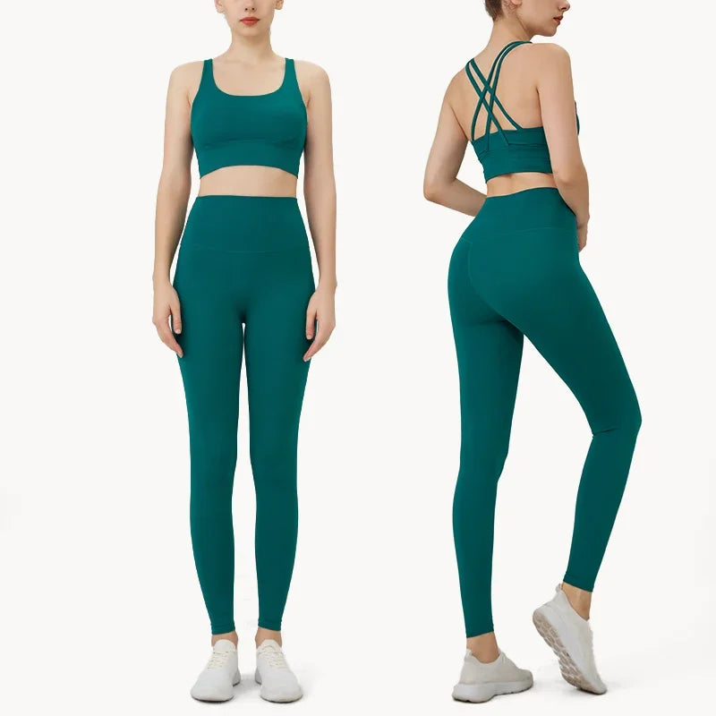 Ladies Lightweight 2 Piece Gym Yoga Outfit Set