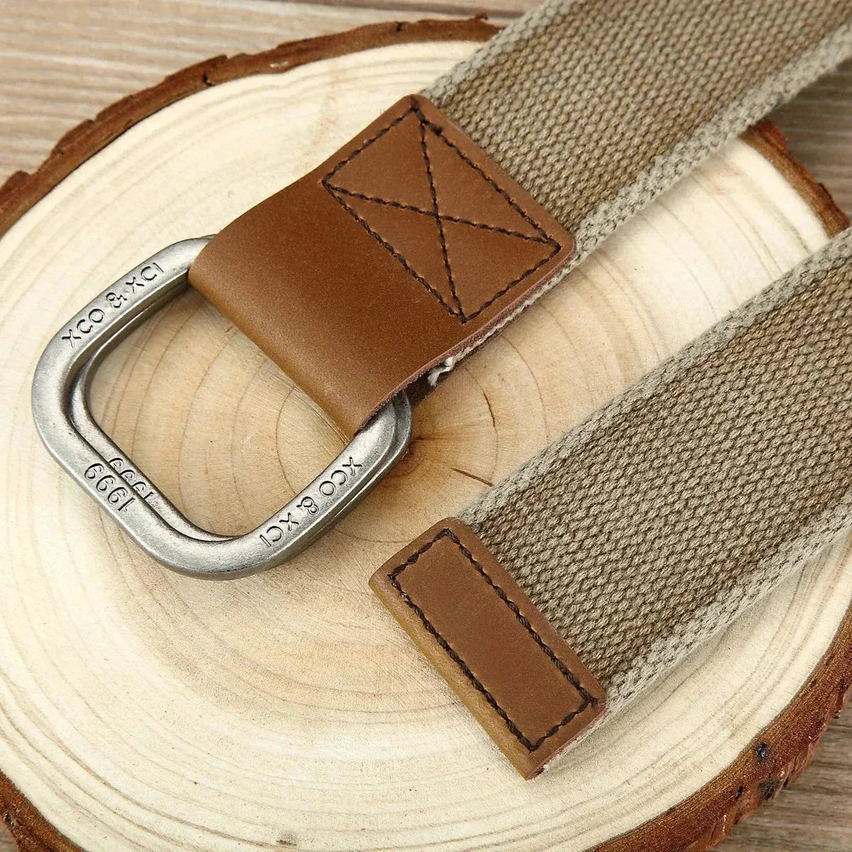 Slim Samurai Web Belt | Canvas Leather Casual Waist Belt