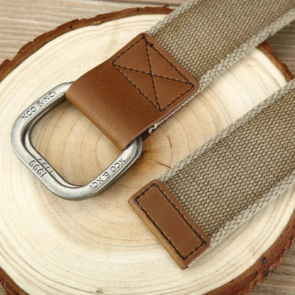 Slim Samurai Web Belt | Canvas Leather Casual Waist Belt