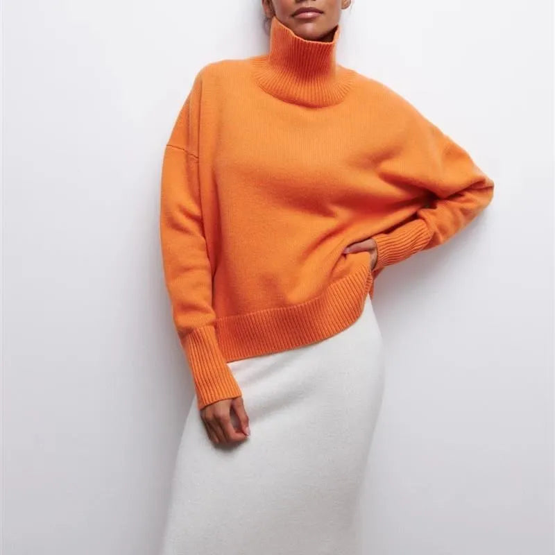 Cozy Big Fit Crew Neck Wool Sweater