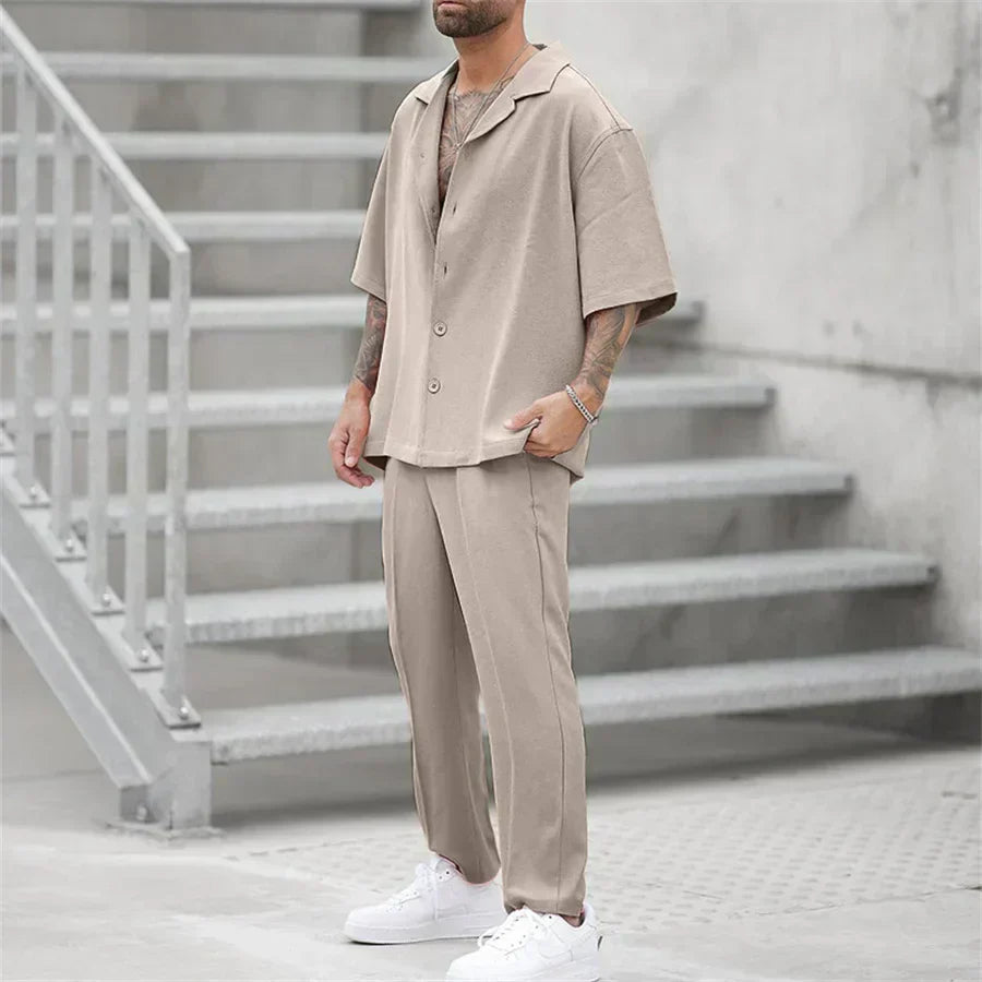 Classic Casual Mens Summer Outfit Set