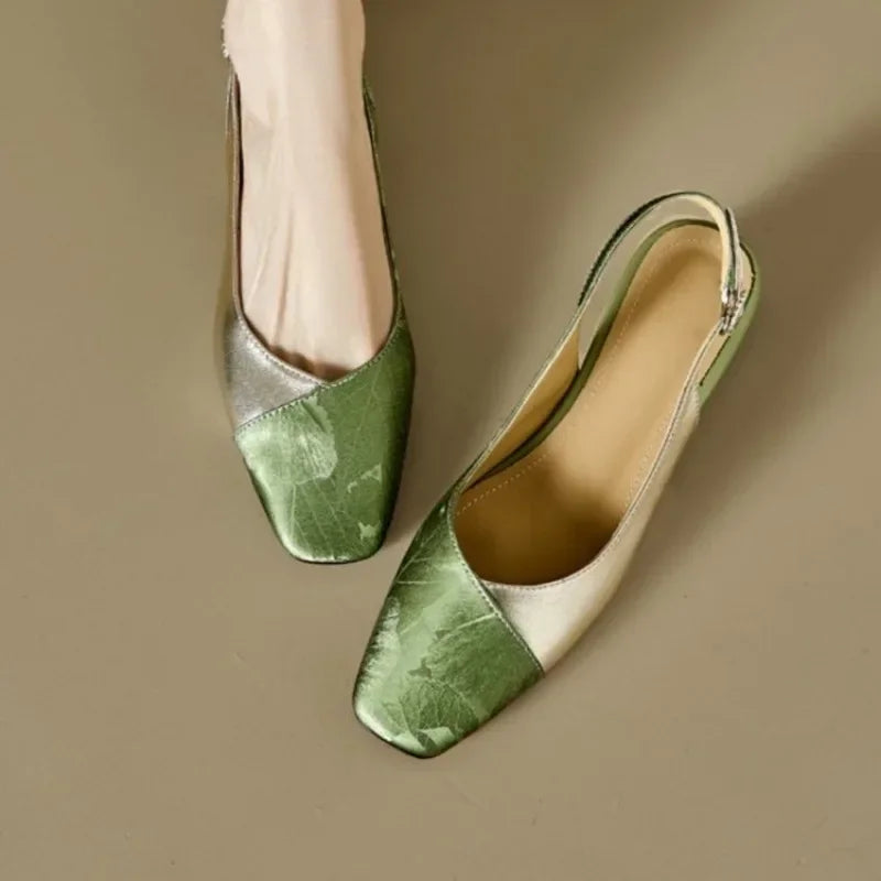 Classic Low Heel Sling Pump