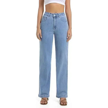 Relaxed Fit Slim White Straight Leg Jeans