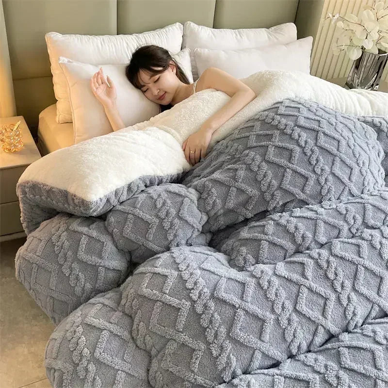 Soft Lamb Wool Warm Throw Blanket