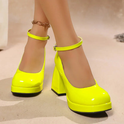 Red Authentic Leather High Heels