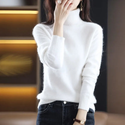 Soft Cashmere Women's Turtleneck Sweater