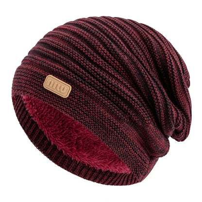 Cozy Striped Beanie Winter Cap