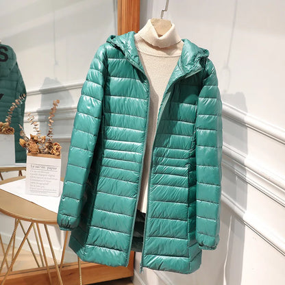 Women's Waterproof Down Filled Winter Jacket with Bag