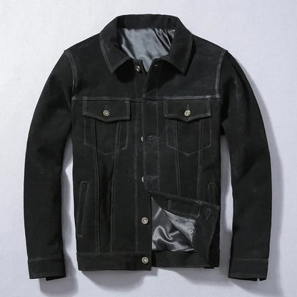 Soft Leather Bomber Jacket