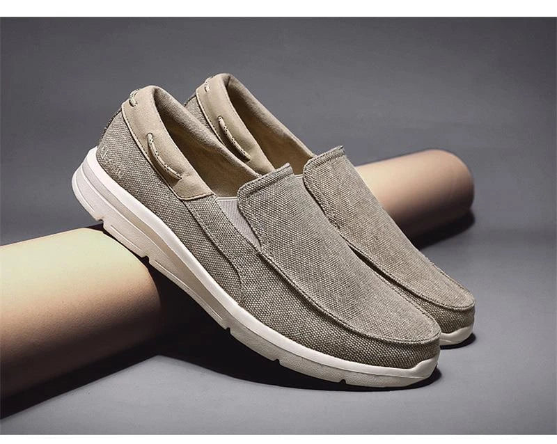 Relaxed Fit Slip On Leather Loafers