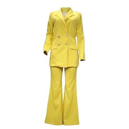 Classic Women's Suit Jacket and Trousers Set