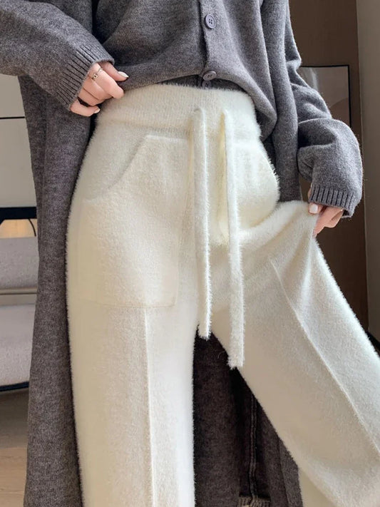 Giselle Women's Mink Fur Lounge Pants - OutfitLondon
