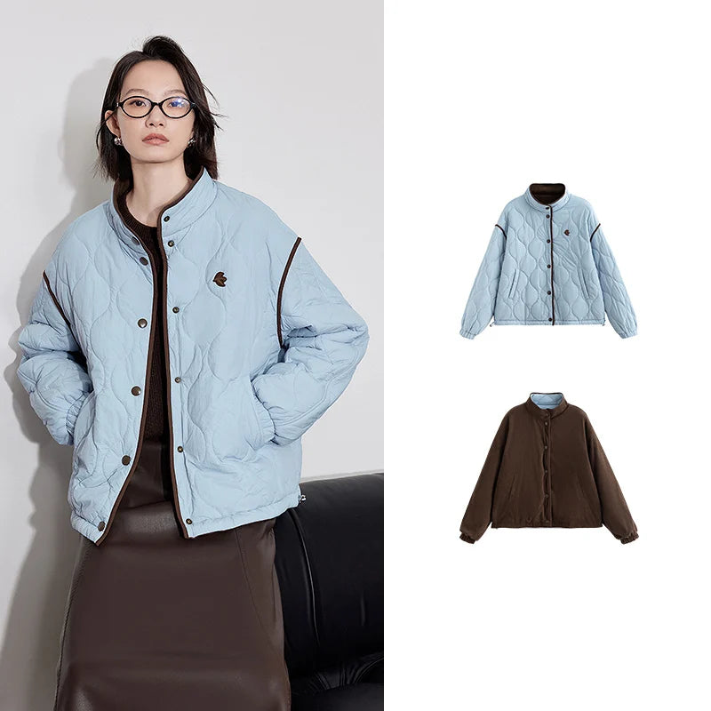 Warm Double Layered Heavy Wool Women's Parka Coat