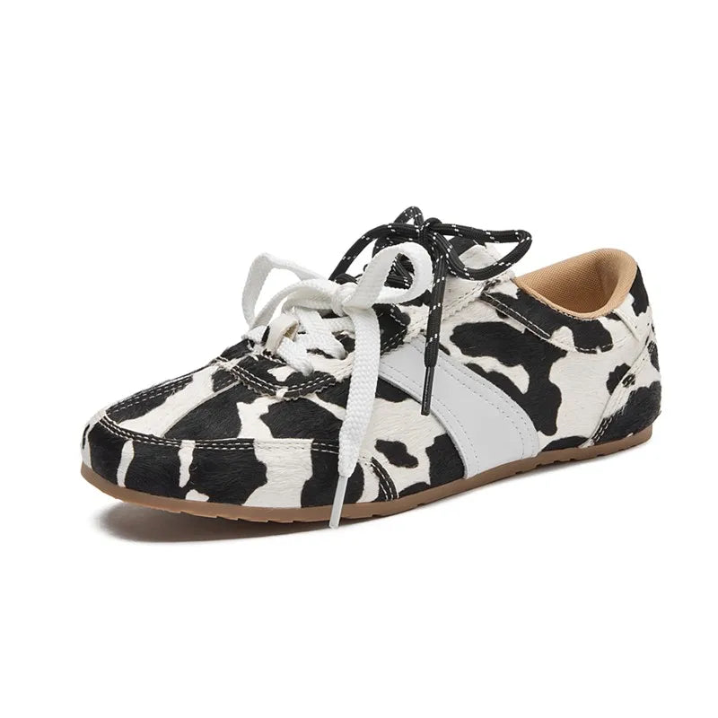 High Quality Leather Tie Up Ladies Shoes - OutfitLondon