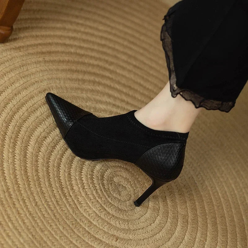 Elegant Genuine Leather High Heels