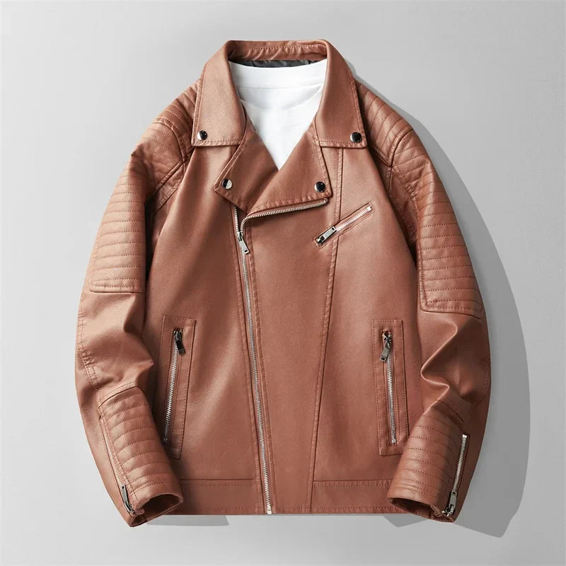 Real Leather Biker Jacket - OutfitLondon
