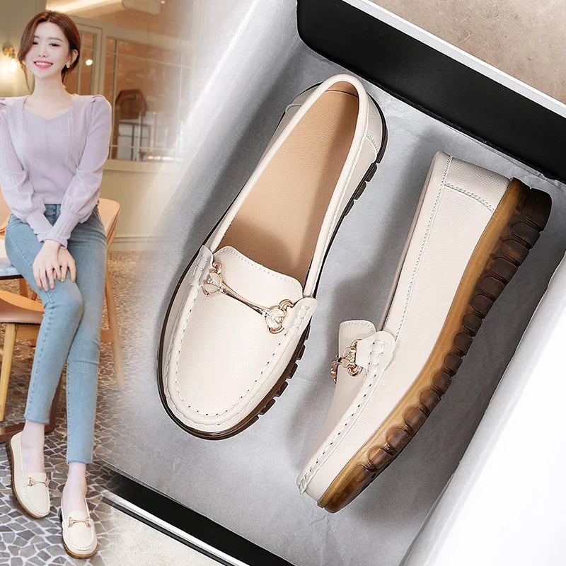Comfy Slip On Leather Shoes