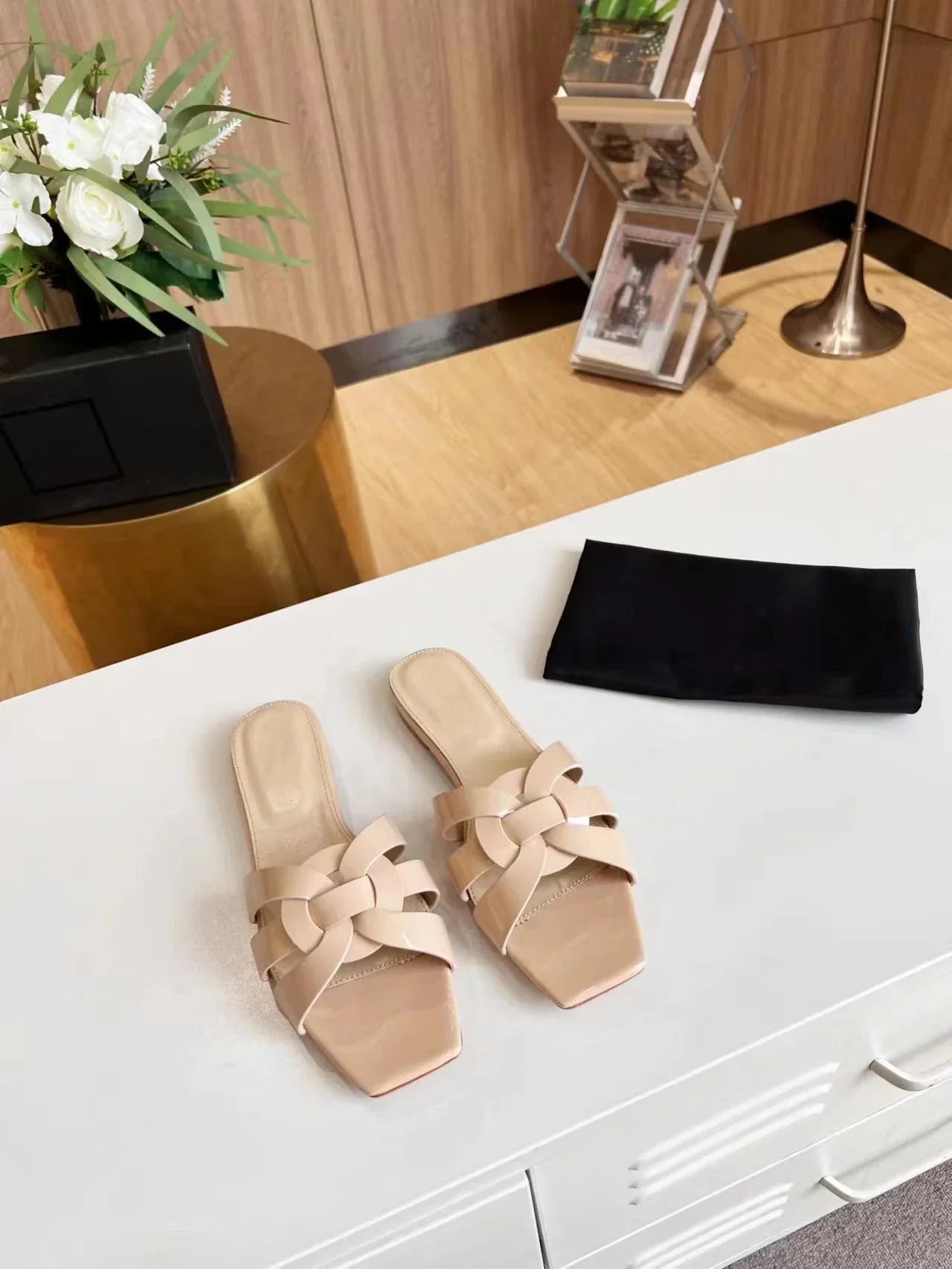 Genuine Leather Soft Slide Sandals