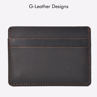 Traditional Tan Leather Card Holder