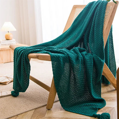 Nordknit Fringe Throw Blanket