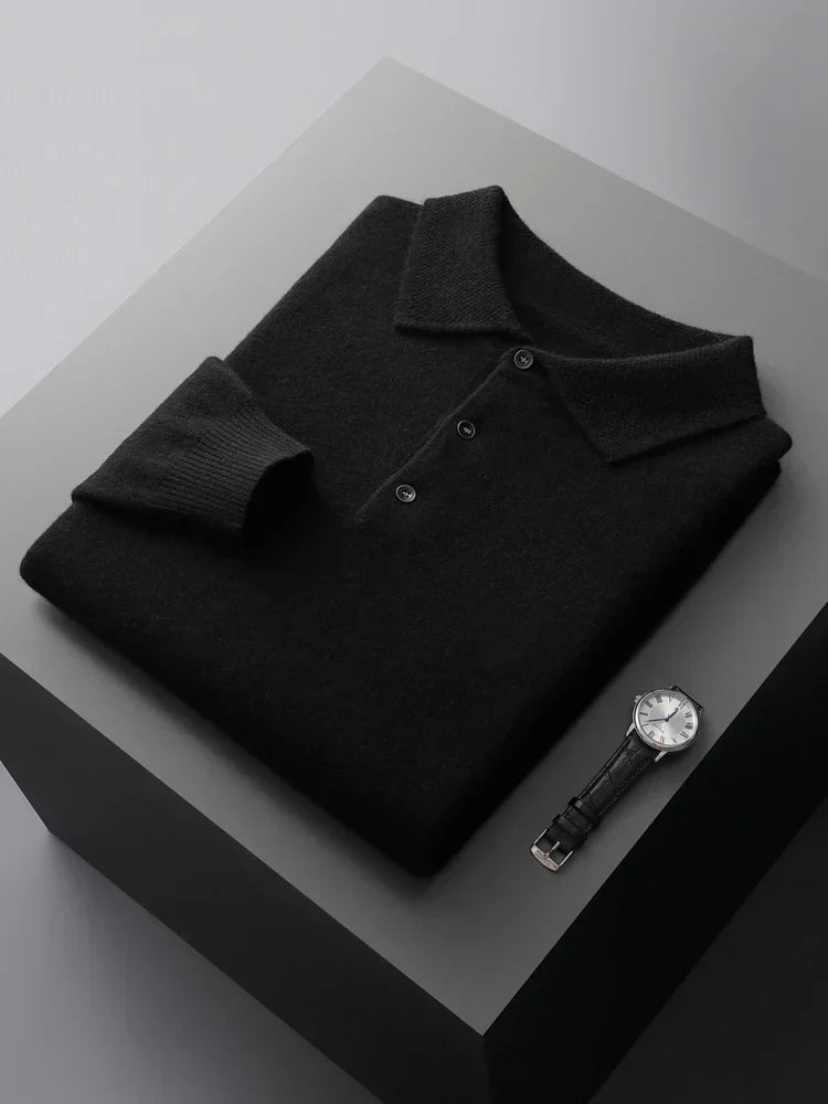 Cambridge Men's Merino Wool Polo Shirt