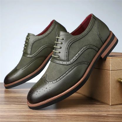 Authentic Brown Leather Oxford Shoes