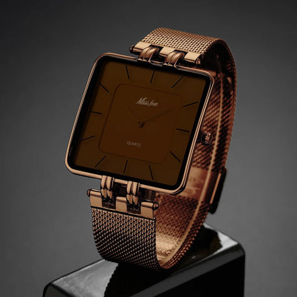Stylish Mesh Strap Quartz Wristwatch