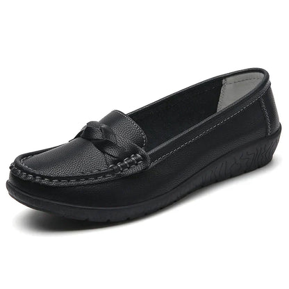 Genuine Leather Mens Slip On Loafers Big Size