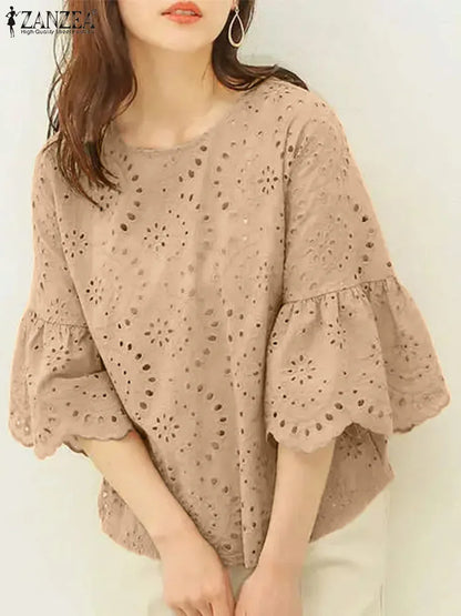 Elegant Floral Women's Blouse