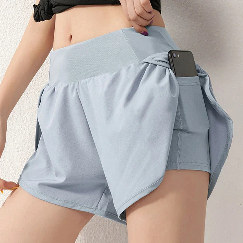 Lightweight Sports High Waist Active Shorts