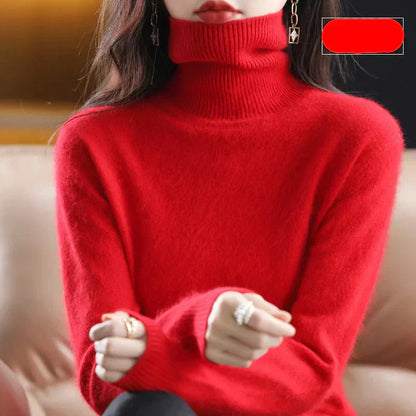 Women's Soft Luxury Cashmere Crew Neck Winter Sweater