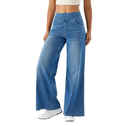 Classic Fit High Waist Straight Leg Women's Jeans