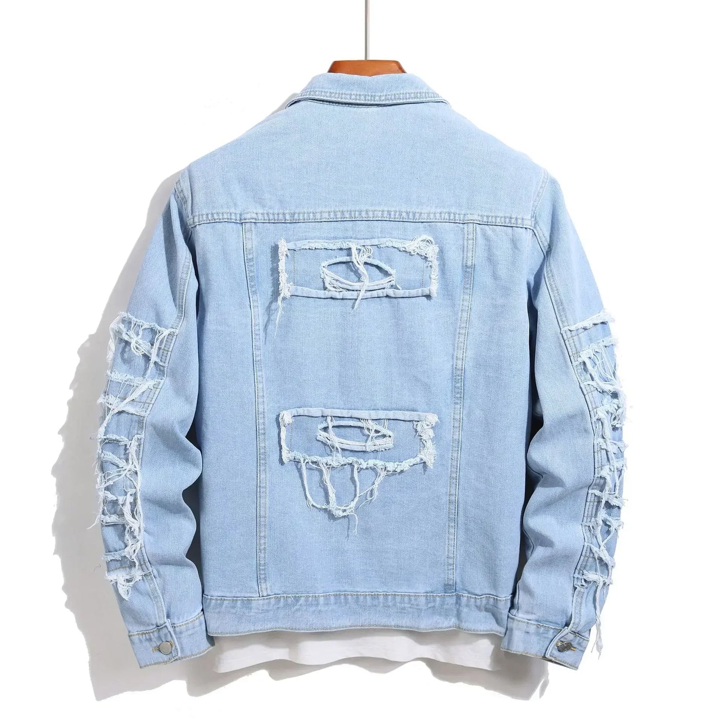 Ripped Distressed Denim Jacket