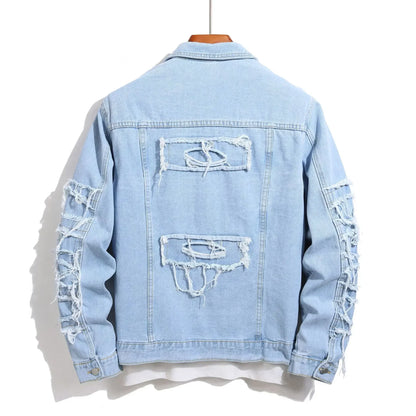 Ripped Distressed Denim Jacket