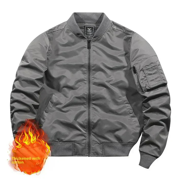 Flight Bomber Leather Jacket