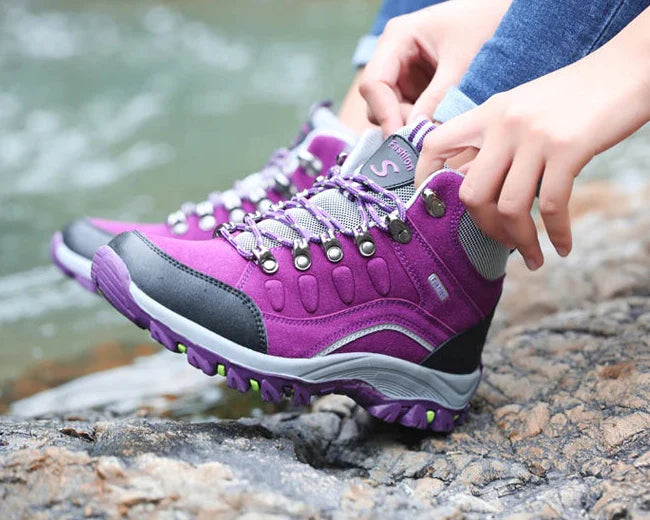 Waterproof Ankle Hiking Boots - Grip Sole Shoes