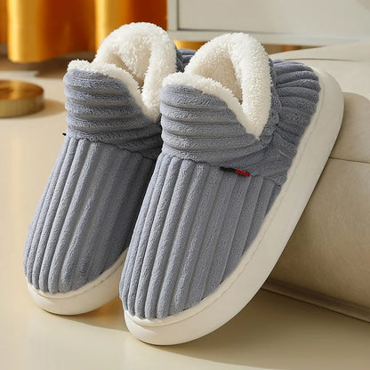 Plush Fleece Comfort Slippers – Warm Cozy House Shoes