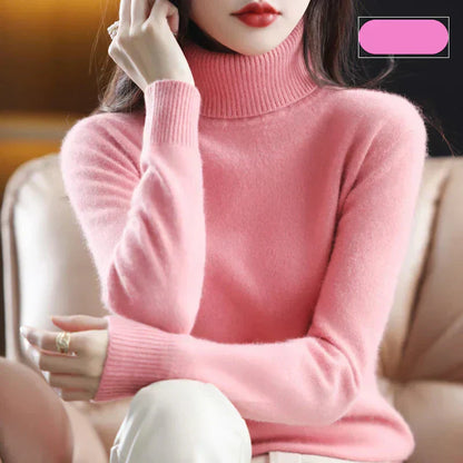 Women's Soft Luxury Cashmere Crew Neck Winter Sweater