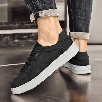 Premium Leather Sneakers - Classic Style Comfort Shoes - OutfitLondon